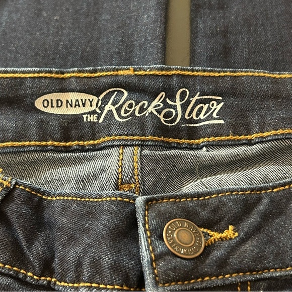 Old Navy Rockstar Skinny Blue Jeans Denim Zippered Ankle Size 6 - Picture 3 of 8